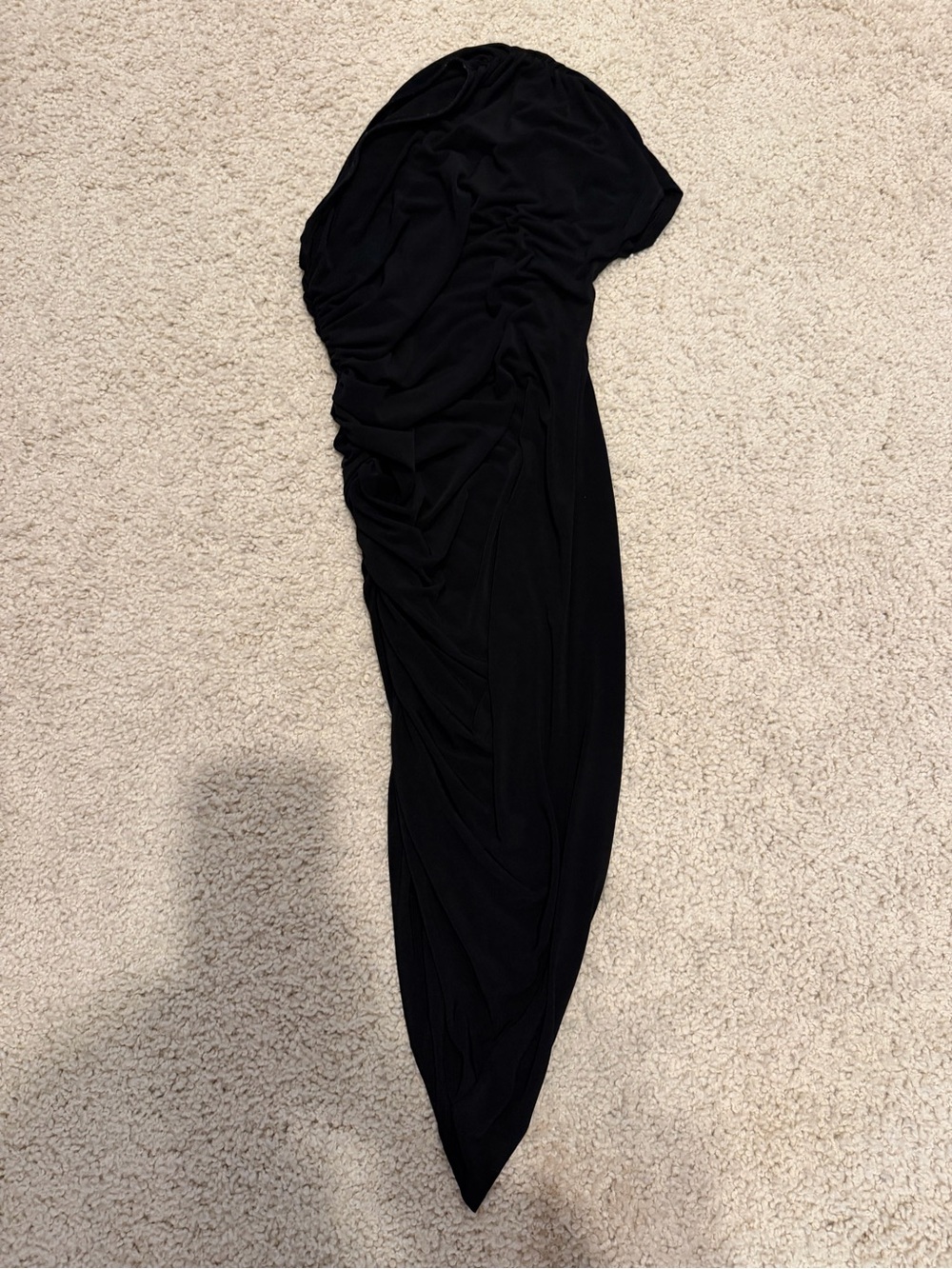 Lovers + Friends Black Asymmetrical One-Shoulder Dress